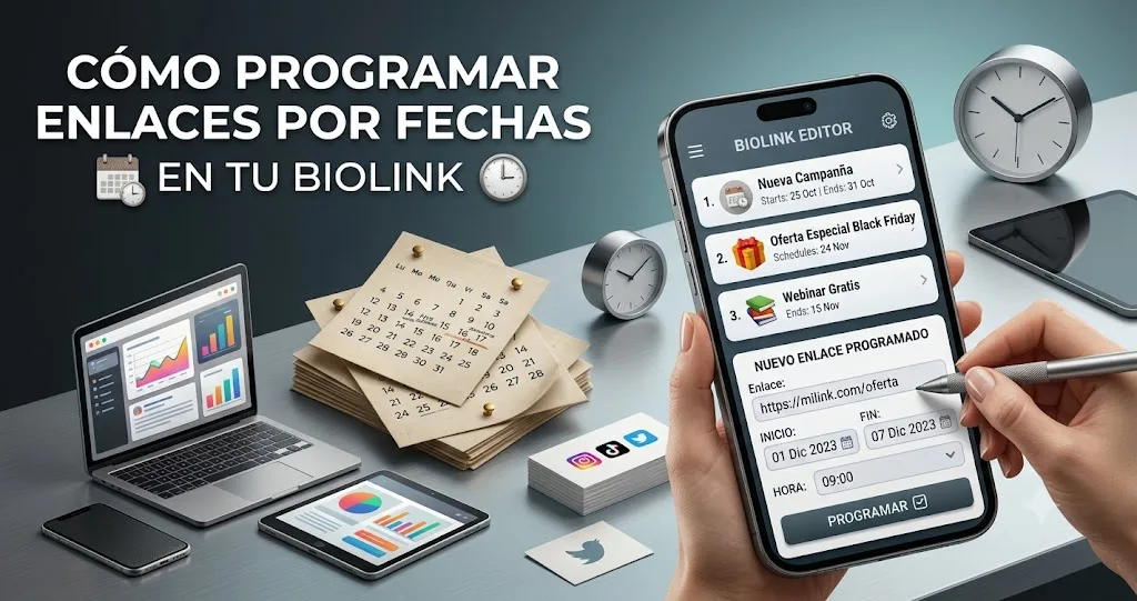 Cómo programar enlaces por fechas en tu biolink